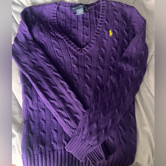 Ralph Lauren Sport V-neck cable knit sweater - Picture 6 of 6